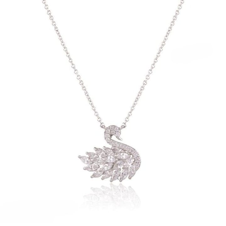 Swan Zircon Necklace - Jewelry Product Designed For Personal Style.