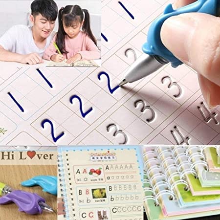 China Imported Sank Magic Book 4pcs With Refills & Pen | Kids Practice Book | Educational Tracking Books For Kids